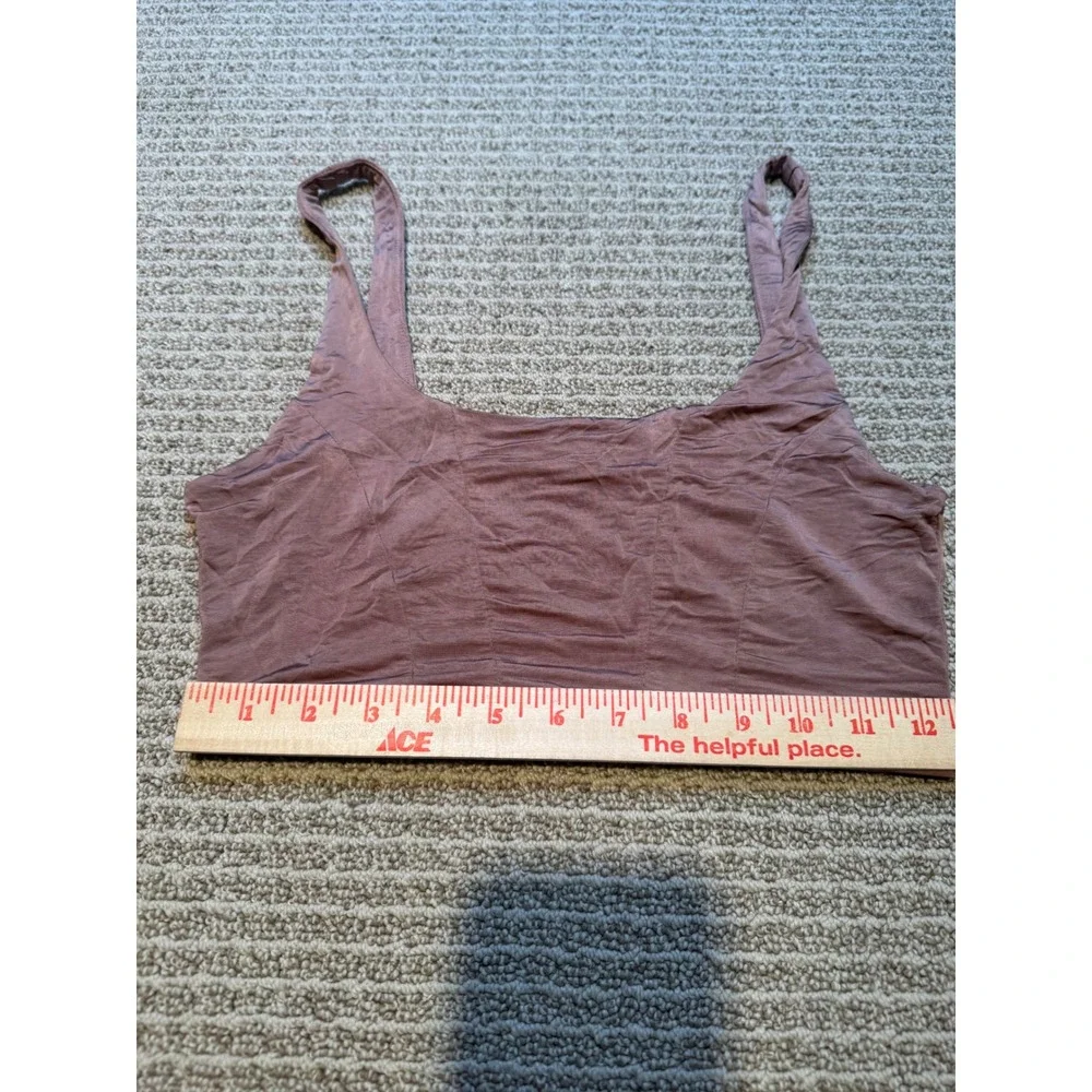 Intimately Free People Womens Square Neck Crop Cami Bralette Mauve‎ Pink Small